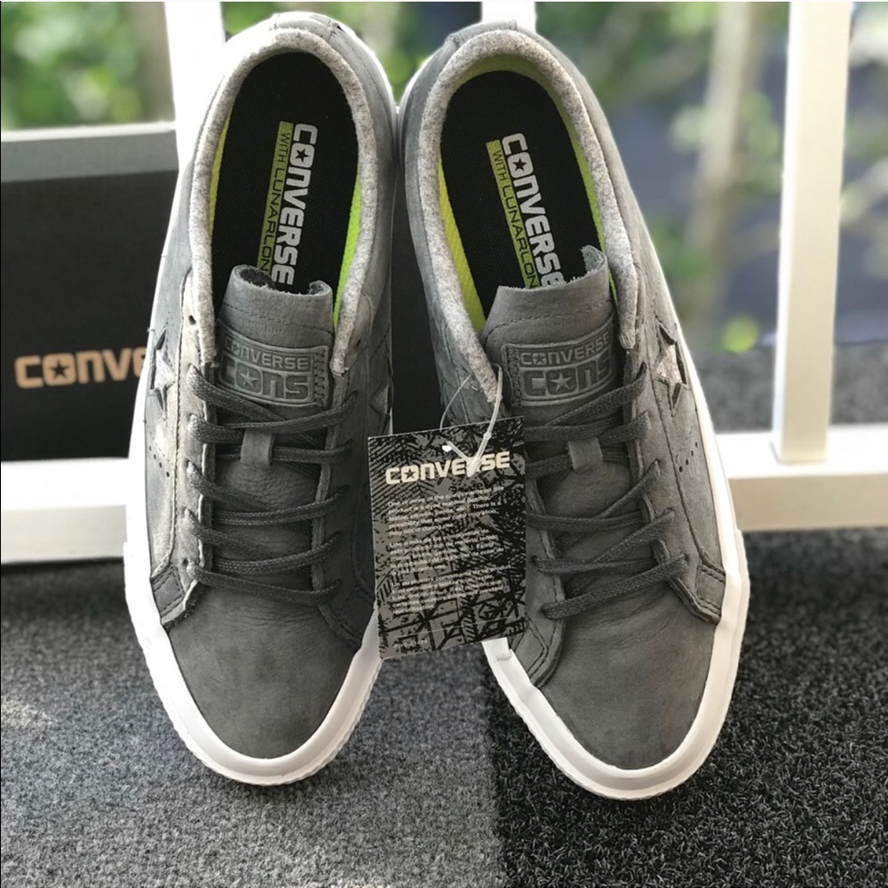 CONVERSE ONE STAR GREY MENS SIZE 8 SHOES NEW - Picture 2 of 4